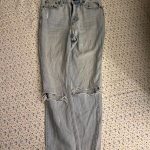 Abercrombie & Fitch Faded Blue Straight Leg Jeans